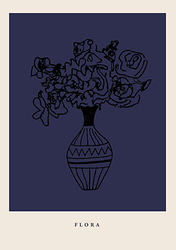 Floralineno02 Art Print