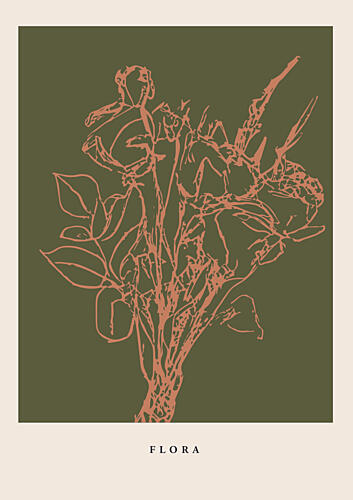 Floralineno05 Art Print
