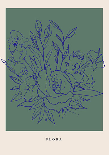 Floralineno07 Art Print