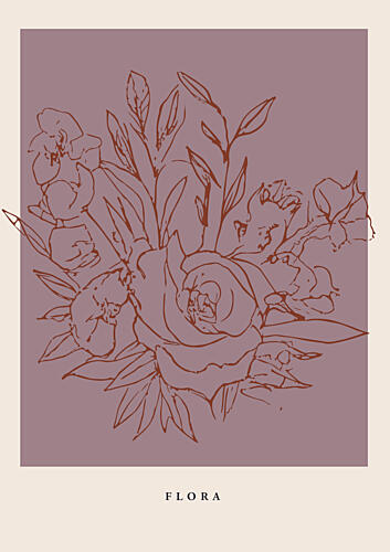 Floralineno08 Art Print