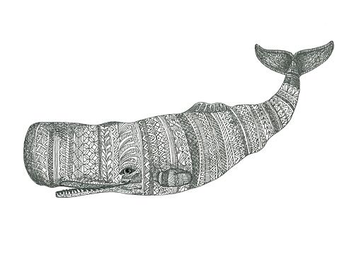 Patterned Whale Art Print