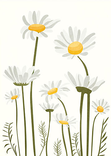 Happy Daisy Blooms Art Print