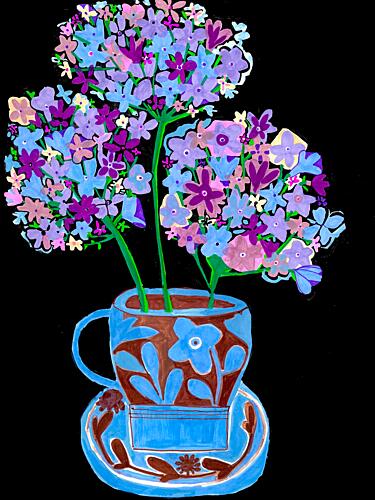 Moody Hydrangea Art Print