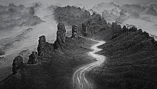 Winding Mountain Path Art Print