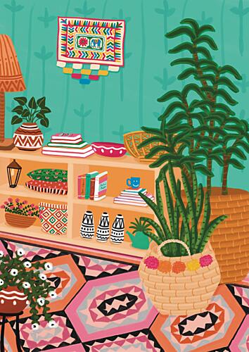 Vibrant Plant Interior Art Print