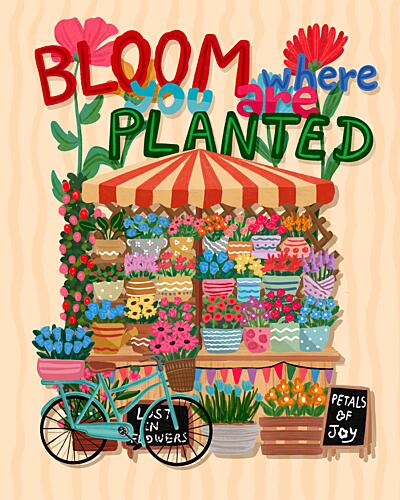 Bloom Where Planted Art Print by Nidhi Kachhadiya