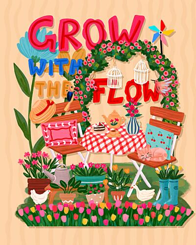 Grow with the Flow Art Print