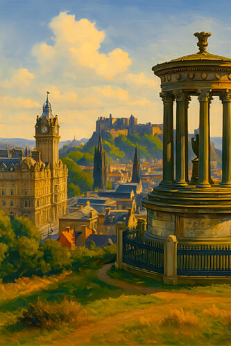 Edinburgh City View Art Print