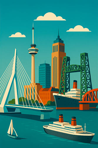 Rotterdam Adventure Art Print by Taudalpoi