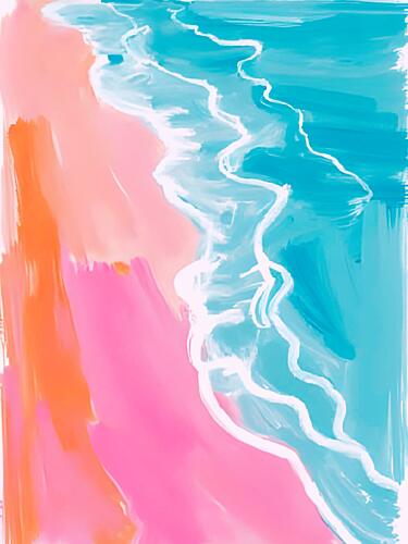 Pink Sand Beach Art Print