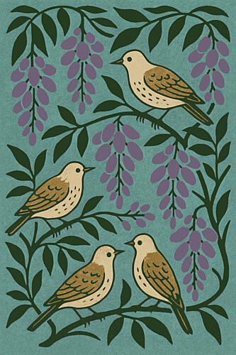 Grapebirds Art Print