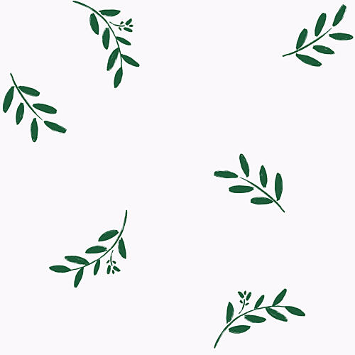 Delicate Leaf Sprigs Art Print by Giovanna Juliao