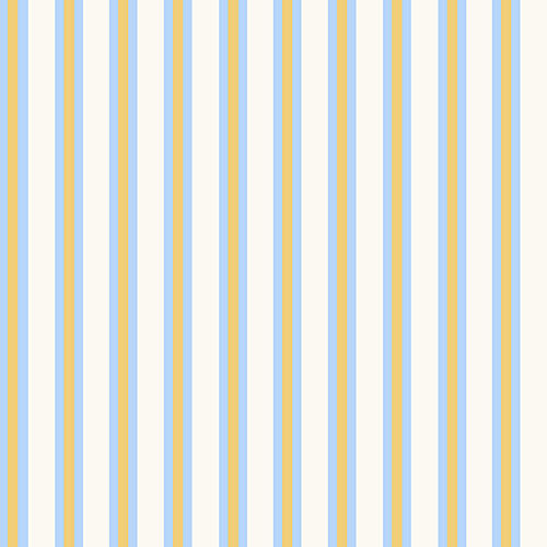 Blue Yellow White Stripes Art Print by Giovanna Juliao