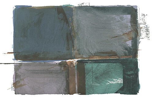 Subtle Color Blocks Art Print by Cartissi