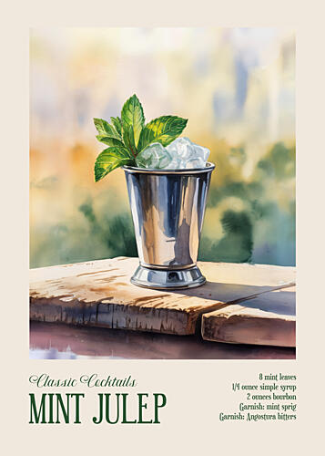 Classic Mint Julep Art Print