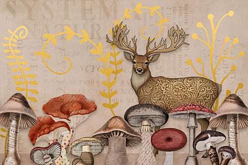 Enchanted Forest Deer Art Print