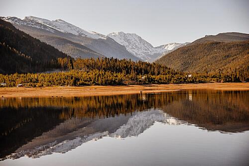 Autumn Lake Reflection Art Print