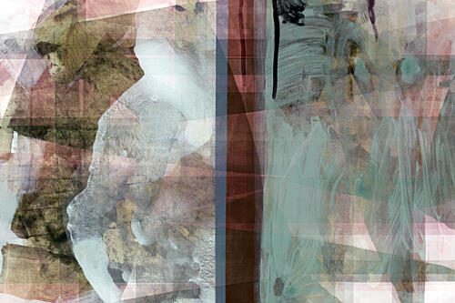 Muted Layered Abstraction Art Print by Cartissi