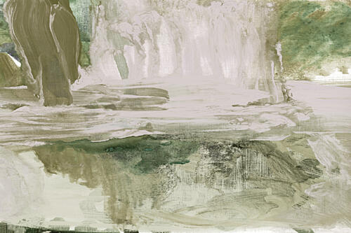 Soft Green Cascade Art Print