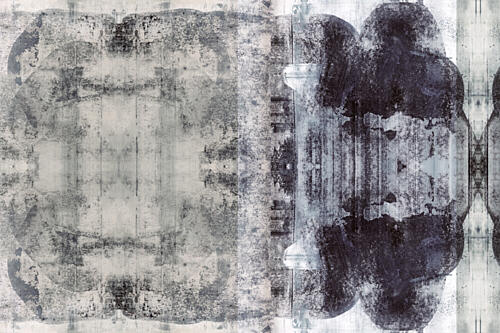 Textured Gray Abstract Art Print by Cartissi