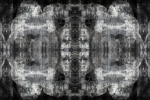 Dark Symmetrical Grunge Art Print by Cartissi