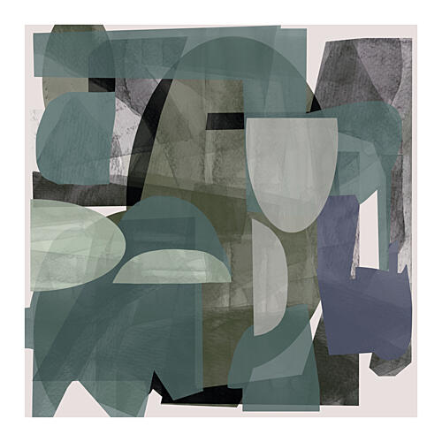 Layered Abstract Shapes Art Print by Cartissi