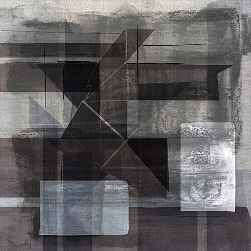 Geometric Layers Abstract Art Print by Cartissi