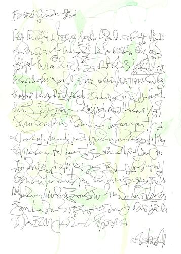 Asemic Writing Botany Art Print