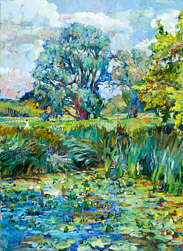 Impressionist Lily Pond Art Print