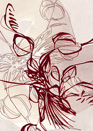 Elegant Botanical Lines Art Print by Jenja Braun
