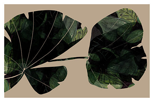Dark Tropical Leaves Art Print