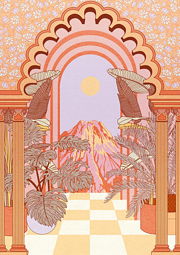 Archway to Utopia Art Print by OMG Kitty