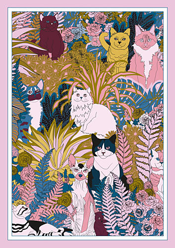 Jungle Cats Art Print by OMG Kitty