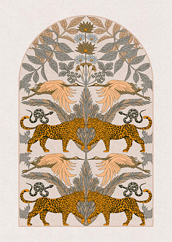 Exotic Leopard Symmetries Art Print by OMG Kitty
