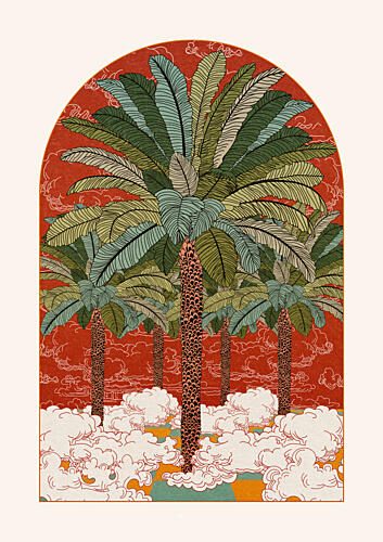 Tropical Palm Dreams Art Print by OMG Kitty