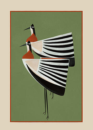 Elegant Stacked Birds Art Print