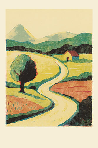 Mountainvillage Art Print