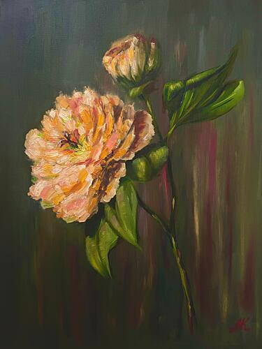 Elegant Floral Peony Art Print