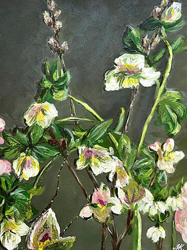 Graceful Winter Blooms Art Print