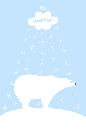 Polarbearhiwinter Art Print