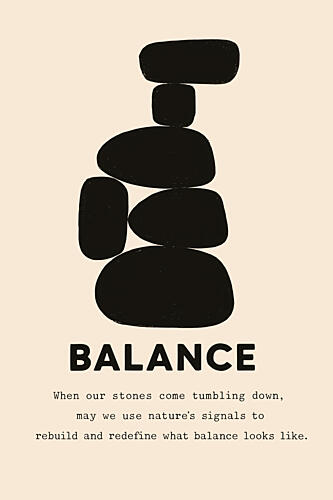 Stone Balance Quotes No 01 Art Print