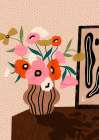 Flowers On Sideboard Art Print