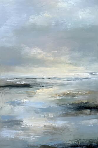 Abstract Sea Horizon Art Print by Sally Ann Moss