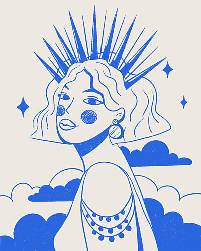 Ethereal Star Queen Art Print by Zove Ahhh