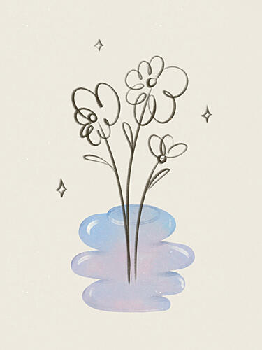 Dreamy Pastel Flowers Art Print by Zove Ahhh