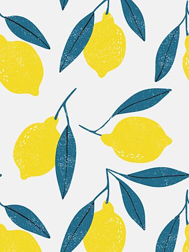 Fresh Lemon Pattern Art Print