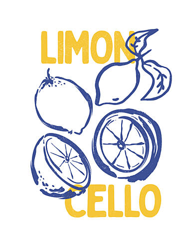 Limoncello Lemons Fresh Art Print by Jolly and Dash