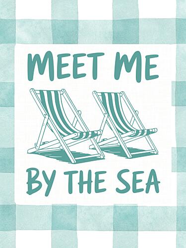 Meet Me by the Sea Art Print by Jolly and Dash