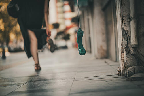Green Receiver Urban Stroll Art Print