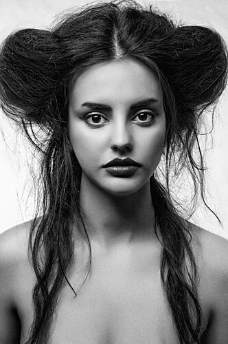 Dramatic Studio Portrait Art Print by Glamour Studio